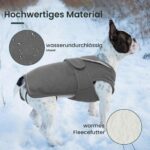 Kuoser Hundewintermantel mit Fleecefutter – Reflektierende Wärmejacke für kleine bis grosse Hunde – Bild 4