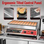 CROSSON 50-Loch Mini Pfannkuchenmaker 43 mm – Kommerzielle Poffertjes-Backmaschine für Gastronomie – Bild 5