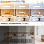 zemty LED Panel Deckenleuchte 58x20 cm, 32W 3500lm – Dimmbar mit Fernbedienung für Küche & Schlafzimmer – Bild 2
