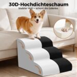 Thihome 3-Stufen Hundetreppe 60x40x40cm – Gelenkschonende Haustierrampe mit Rutschschutz – Bild 3