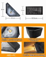 Bzavor 6er Set Solar-Treppenleuchten IP65 – Warmweiss LED Aussenbeleuchtung für Treppen & Terrasse – Bild 6