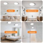 Aphyni LED Deckenleuchte 40cm, 36W 3800lm – 5 Farbtemperaturen für jeden Raum – Bild 4