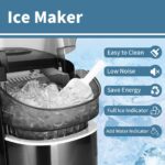 Vpcok Direct Eiswürfelmaschine 12 kg/Tag – Schnelle Eisherstellung mit Selbstreinigung – Bild 5