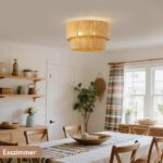 CALOKES Boho Deckenleuchte Ø45cm – 3-flammige Juteseil-Lampe mit Korb-Design – Bild 6