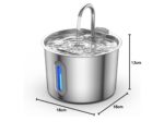 JLVDXN Edelstahl Katzenbrunnen 2,2L mit LED & 2 Filtern – Ultraleise Trinkbrunnen für Katzen – Bild 10