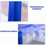 AnJeey Moskitonetz Bett 180x200 cm – Pop-up Doppeltür mit Faltdesign für Camping & Schlafzimmer – Bild 5