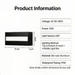 SUZNIU LED Wandleuchte 12W 3000K IP65 – 3D-Effekt Aussenlampe Aluminium für Terrasse & Garten – Bild 8