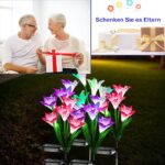 Hqynss 4er Set Solar-Lilienleuchten mit RGB-Farbwechsel – IP65 Gartenleuchten für Terrasse & Hof – Bild 4