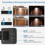 toobettp 20W LED Aussenstrahler mit Bewegungsmelder – 2000LM Kaltweiß für Hof & Garage – Bild 4