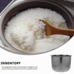 HOMSFOU Reiskocher Innentopf Edelstahl mit Messskala – 6 L Ersatztopf für Reis & Mehrzweckkochen – Bild 6