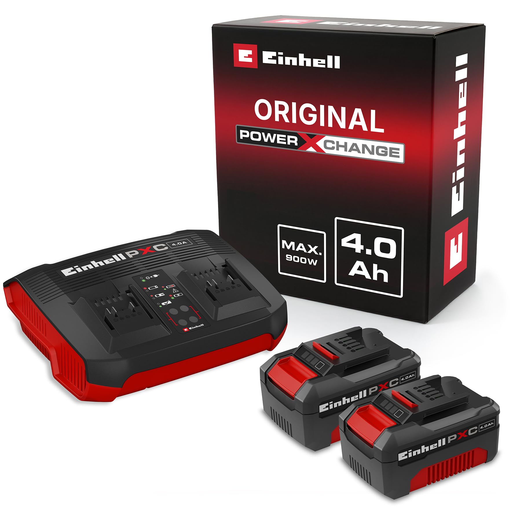 Einhell PXC Starter Kit 18 V – 2x 4,0 Ah Akkus & Twincharger 3A für maximale Flexibilität