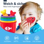 hahaland Angelspiel Montessori-Spielzeug ab 1 Jahr – Motorikspielzeug mit Angelrute & Fischen – Bild 7