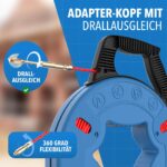 30 m Kabeleinziehhilfe STONE REEF – Fiberglas Spirale mit 5 Aufsätzen für sichere Kabelverlegung – Bild 3