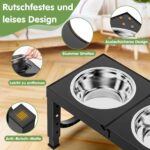 X XBEN Erhöhter Hundenapf mit 5 Höhen – Edelstahlnapf für kleine bis grosse Hunde – Bild 5