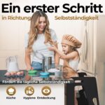 Bey&Co Lernturm Holz 3-fach höhenverstellbar – Montessori Küchenhelfer ab 12 Monaten – Bild 3
