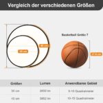 Qamra LED Deckenleuchte 30cm mit Holzdesign – Moderne Neutralweiss-Lampe für Wohnräume – Bild 3