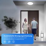 Combuh LED-Deckenleuchte 29,5 cm mit Bewegungsmelder – 18W Kaltweiß IP56 für Innen – Bild 3