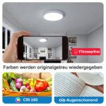 DetarZinLED Deckenlampe 30cm RGB Dimmbar – LED Deckenleuchte mit Fernbedienung für Badezimmer – Bild 8