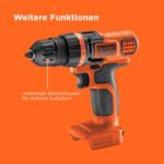 BLACK+DECKER 18V Akku-Bohrschrauber BDCDD18N-XJ – 28 Nm Drehmoment für Heimwerker – Bild 12