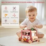 OESSUF Motorikwürfel 9-in-1 Bus – Montessori Holzspielzeug für Babys ab 1 Jahr – Bild 4