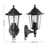 Monzana® Wandleuchte mit Bewegungsmelder anthrazit – Wetterfeste Aussenleuchte IP44 E27 – Bild 6