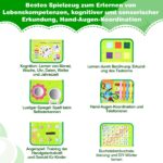 JHkim Montessori Busy Board – 8-in-1 Lernspielzeug für Kinder ab 1 Jahr – Bild 3