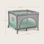Lionelo Mille 2-in-1 Laufstall & Reisebett 100x100 cm – Faltbar mit Matratze für 0-36 Monate – Bild 2