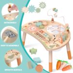 Hewaurorion 9-in-1 Montessori Aktivitätstisch aus Holz – Förderung der Motorik ab 1 Jahr – Bild 5