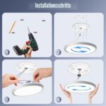 2er Set LED Deckenleuchte mit Bewegungsmelder 18W – Intelligente Flurlampe 4000K für Innen – Bild 6