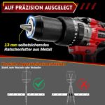 130 Nm Akku Schlagbohrschrauber 21V – Bürstenlos mit 4.0Ah Akku & Makita Kompatibilität – Bild 7