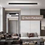 Glitzerlife LED-Deckenlampe 107cm Schwarz Dimmbar – 32W Deckenleuchte mit Fernbedienung – Bild 7