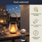 Macchiatto Solar Flammenlaterne 2er Set – IP65 Wasserdicht mit realistischem Flammeneffekt – Bild 2