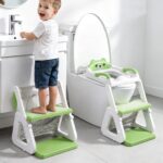 Orzbow Toilettensitz Kinder mit Treppe – 2in1 Toilettenaufsatz & Tritthocker Grün