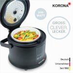 Korona Reiskocher 58011 mit Dampfgarer – Digitaler Reiskocher mit Warmhaltefunktion – Bild 4