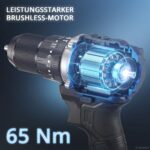 STAHLWERK Akku-Schlagbohrschrauber ASB-20 ST 20V Brushless – 60 Nm, 2-Gang, 4 Ah Li-Ion, 50-tlg. Set – Bild 4