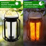 Facarler Solar-Gartenleuchten 2er-Set mit 3D-Flammeneffekt – IP65 wasserdicht & winterfest – Bild 6