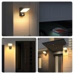 JVURICE Aussenwandleuchte mit Bewegungsmelder – 350° drehbar, IP65 wasserdicht – Bild 6