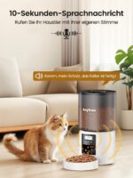 Anykuu Futterautomat 4L – Automatischer Futterspender für Katzen & Hunde mit Timer – Bild 5