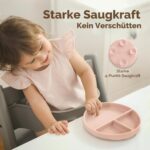 Moonkie 3er Silikon-Kinderteller-Set mit Saugnapf & Besteck – BPA-frei & spülmaschinenfest – Bild 3