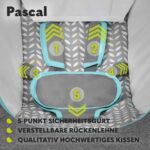Lionelo Pascal Baby Wippe – 5 Melodien, Vibrationen & 4-fach verstellbar für Neugeborene – Bild 5
