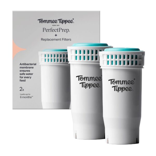 Tommee Tippee Perfect Prep Ersatzfilter 2er-Pack – Antibakterieller Wasserfilter für sichere Babynahrung
