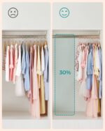 SONGMICS 50er Set Kinderkleiderbügel Samt – Rutschfest & platzsparend für 0-6 Jahre – Bild 5