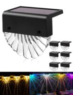 Bellanny 6er Set Solar Wandleuchte – Warmweiss & Farbwechsel für Garten & Terrasse IP65