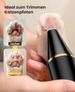 oneisall Pfotentrimmer für Hunde & Katzen mit 2 Messerkopf – IPX7 wasserdicht, leise & 2h Akkulaufzeit – Bild 2