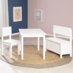 roba Kinderstuhl mit Lehne – Cremeweiß lackiert, 59x29x29 cm für Kinder 2-10 Jahre – Bild 5