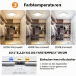 slochi 2er Set LED Deckenleuchte mit Radar-Bewegungsmelder – 15W, 1500 Lumen, 3 Farbtemperaturen – Bild 3