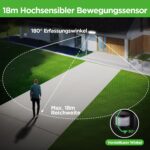 UME Solar-Aussenleuchte mit 302 LEDs & Bewegungsmelder – 3000 lm Flutlicht für Garten – Bild 2