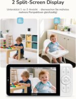 GHB Babyphone mit 2K Kamera, 5-Zoll Display & App – Bewegungsverfolgung, Weinerkennung, 350° PTZ – Bild 5