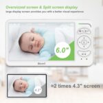 Blemil Video-Babyphone mit Dual-Kamera & 6" IPS Display – Sicheres Babyphon mit 30h Akku – Bild 4