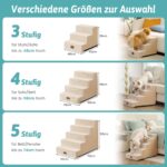 COZY KISS 5-Stufen Hundetreppe 60cm – Gelenkschonendes Haustierambulanzmöbel für kleine Hunde – Bild 5
